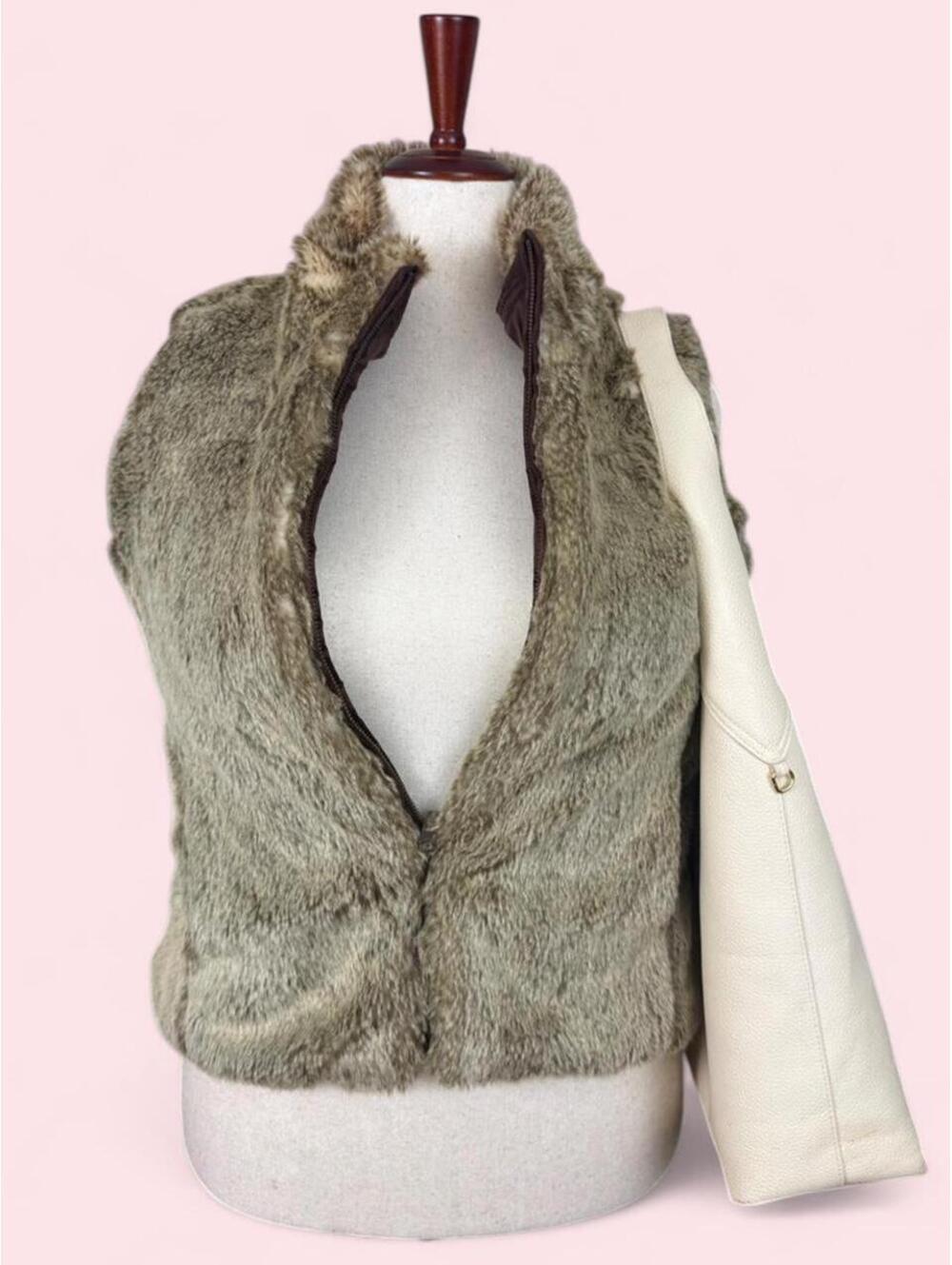 Vintage GAP faux fur vest